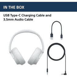 SONY Active Noise Cancelling  Bluetooth Headset |  WH-CH720N | On the Ear | White