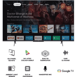 Vu Glo LED | 164 cm (65 inch) | Ultra HD (4K) LED Smart Google TV