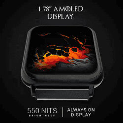 Fire Boltt King Bluetooth Calling Smartwatch | Stainless Steel |1.78'' | Amoled Display 100+ sports  | Black
