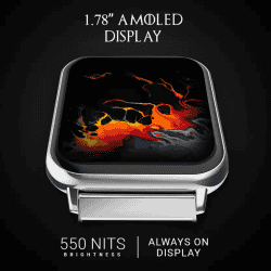 Fire-Boltt King  Stainless Steel 1.78'' Amoled Display 100+ sports Bluetooth Calling Smartwatch | Silver