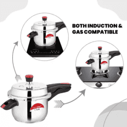 Greenchef Orra Induction Bottom Pressure Cooker | 3 L | Stainless Steel