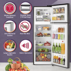 LG Frost Free Double Door Convertible Refrigerator | 246 L | 3 Star | Ebony Sheen | GL-T262TESX