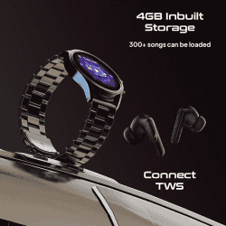 Fire-Boltt Infinity Luxe  Stainless Steel Luxury Smartwatch | Black