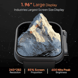 Fire-Boltt Gladiator  Biggest Display Smart Watch with Bluetooth Calling | Black ocean