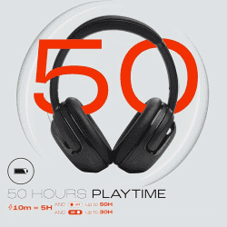 JBL Tour One M2 Adaptive Noise Cancelling Over Ear Headphone | Black