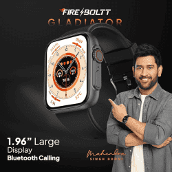Fire-Boltt Gladiator  Biggest Display Smart Watch with Bluetooth Calling | Black ocean