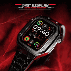 Fire-Boltt Elemento Stainless Steel BT Calling Detachable Case Smartwatch | 49.5 mm | Black