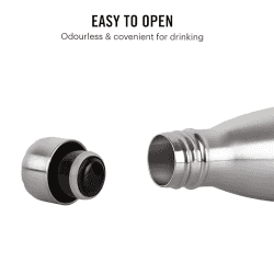 Cello Swift Stainless Steel Double Walled Flask Bottle | Hot & Cold | 750 ml | Silver
