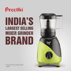 Preethi Peppy Pro Mixer Grinder for Kitchen | 750W | 4 Jars