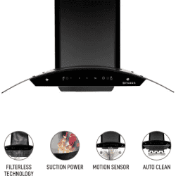 Faber HOOD SUNNY Wall Mounted Chimney | Black | HC SC BK 90