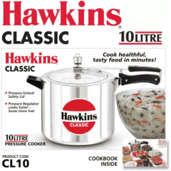 Hawkins Classic | CL10 | Pressure Cooker | 10 L