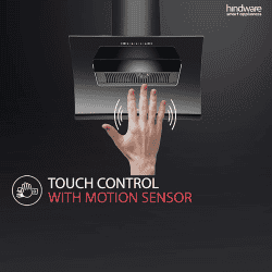 Hindware Essence 90 Cm 1350 m³/hr Auto Clean Chimney with Motion Sensor and Touch Control for easy operations