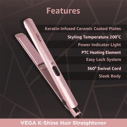 Vega K-Shine Hair Straightener-VHSH-28