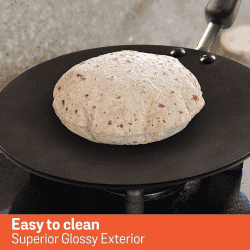 Meyer Premium Non-Stick Curved Roti Tawa | 26cm | Orange