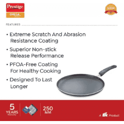 Prestige Omega Select Plus Omni Tawa | 25 cm diameter | Aluminium | Non-stick
