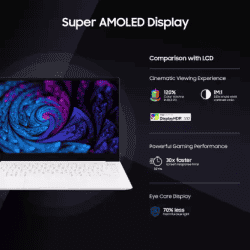 SAMSUNG Galaxy Book2 Pro  NP930XED-KB2IN | Intel Core i7 12th Gen 1260P  | 16 GB/512 GB SSD/Windows 11 Home | Thin and Light Laptop | 13.3 Inch