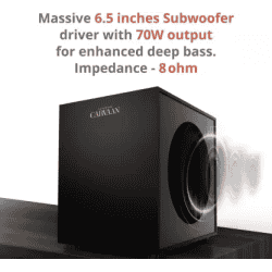 SAREGAMA SCSB192 Bluetooth Soundbar Carvaan Musicbar Karaoke 120 W | Cosmos Black