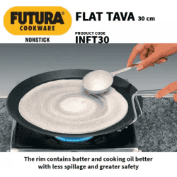 Hawkins Non Stick Flat Tawa | 30 cm | 4.88 mm | INFT30