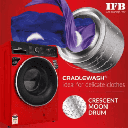 IFB Fully Automatic Front Load Washing Machine with In-built Heater | 7 kg | 5 Star | ELITE ZRS 7012 | Red