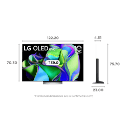 LG evo C3X 55 inch | OLED 4K Ultra HD WebOS TV | OLED55C3XSA | AI Processor Gen6