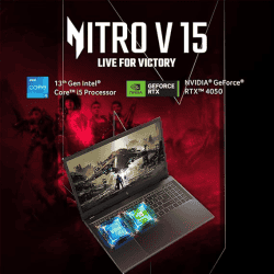 Acer Nitro V | FHD ANV15-51 | Gaming Laptop | 15.6" |13th Gen Intel Core i5-13420H /16GB DDR5/512GB SSD/Windows 11 Home | Obsidian Black