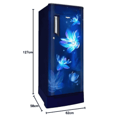 Whirlpool  Direct-Cool Single Door Refrigerator | 215 IMPC ROY SAPPHIRE FLOWER RAIN | 200 L/3 Star | Blue