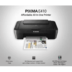 Canon PIXMA E410 Multi-function Color Inkjet Printer | Black