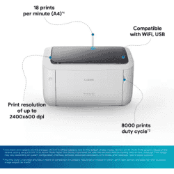Canon LBP6030W Single Function WiFi Monochrome Laser Printer