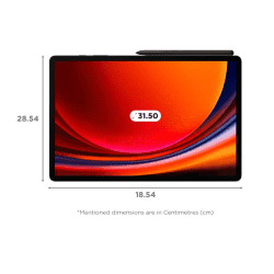 Samsung Galaxy Tab S9+ Wi-Fi+5G Tablet | 256 GB | 12 GB | 31.5 cm (12.4 Inch) | Graphite | SM-X816BZAAINU
