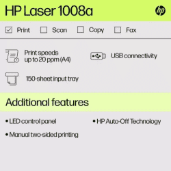 HP  Single Function WiFi Monochrome Laser Printer | 1008W