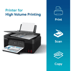 Canon PIXMA MegaTank G2770 Multi-function Color Ink Tank Printer | Black