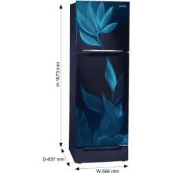 SAMSUNG Frost Free Double Door Refrigerator | 2 Star | 236 L | Paradise Bloom Blue | RT28C31429U/H