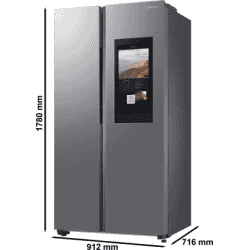 SAMSUNG  Direct Cool Side by Side  Refrigerator | 635 L/3 Star | RS7FCG8113SLHL | EZ Clean Steel