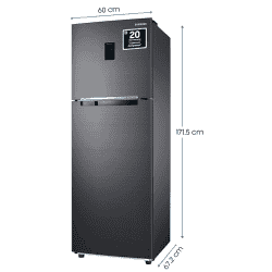 Samsung Digital Inverter Frost-Free Double Door Refrigerator Appliance | RT37C4523BX/HL | 322 L/3 Star | Luxe Black