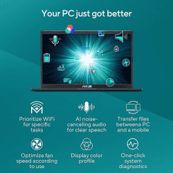 ASUS Thin and Light Laptop | X1400EA-EK543WS | Intel Core i5 11th Gen 1135G7 | 16 GB/512 GB SSD/Windows 11 Home | 14 inch/1.60 Kg/With MS Office | Indie Black