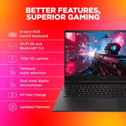 HP Gaming Laptop | 17-CM2003TX | Intel Core i7 | 13th Gen | 13700HX | 16 GB | 1 TB SSD | Windows 11 Home With MS Office |8 GB Graphics | NVIDIA GeForce RTX 4060 | 17.3 Inch | Shadow Black
