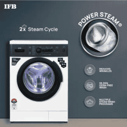 IFB Fully Automatic Front Load Washing Machine | DIVA AQUA BXS 6010 | 6 kg | Black, White