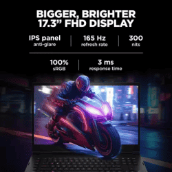 HP Gaming Laptop | 17-CM2003TX | Intel Core i7 | 13th Gen | 13700HX | 16 GB | 1 TB SSD | Windows 11 Home With MS Office |8 GB Graphics | NVIDIA GeForce RTX 4060 | 17.3 Inch | Shadow Black