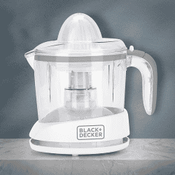 Black + Decker Bxcj0101In 30-Watts 1L Citrus Juicer | 2-Year Warranty | White