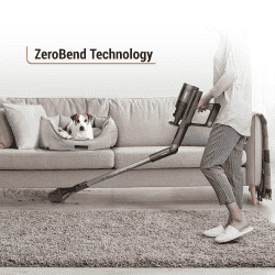 Eureka Forbes Cordless Zerobend Z10 Vacuum Cleaner | Silver & Dark Grey