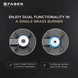Faber Hob Magiclift Toughened Glass Top | 3 Burner