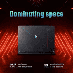 Acer AN16-41| AMD Ryzen 7 Octa Core 12th Gen 7840HS /16 GB/512GB SSD/RTX 4060-8GB / Gaming Laptop /16 Inch/Obsidian Black