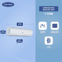 CARRIER FLEXICOOL INVERTER SPLIT AC | 12K EMPERIA LXI |1.0 TON/5 STAR | WHITE