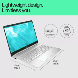 HP Intel Core i5 12th Gen 1235U | 15s-fq5330TU | 16 GB/512 GB SSD/Windows 11 Home | Thin and Light Laptop |  Natural Silver