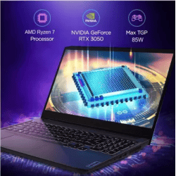 Lenovo IdeaPad Gaming 3 AMD Ryzen 7 Octa Core AMD R7-5800H | 82K2022WIN | 16 GB/512 GB SSD/Windows 11 Home/4 GB Graphics/NVIDIA GeForce RTX 3050 | Gaming Laptop