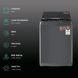 SAMSUNG 9 kg 5 Star | WW90T4040CX1TL | Fully Automatic Front Load Washing Machine | Black