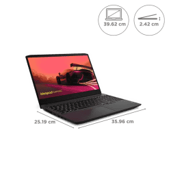 Lenovo IdeaPad Gaming 3 | 15ACH6 AMD Ryzen 7  | 15.6 inch, 8GB/512GB Windows 11 | NVIDIA GeForce RTX 3050, Full HD IPS Display | 82K2022XIN | Shadow Black