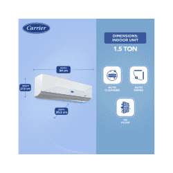 Carrier | 1.5 Ton 3 Star Flexicool Inverter Split AC  | Convertible 6-in-1 Cooling 8K XCEL LUMO EXI | White