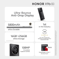Honor X9b | 8GB | 256GB | Midnight Black