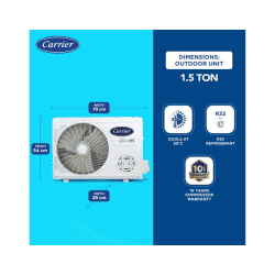 Carrier | 1.5 Ton 3 Star Flexicool Inverter Split AC  | Convertible 6-in-1 Cooling 8K XCEL LUMO EXI | White